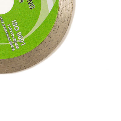 a imprensa fria Rim Diamond Blade For Ceramic contínuo de 4.3inch 110×1.2/1.8×10×20mm, marmoreia com vida de corte longa
