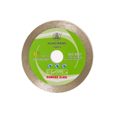 a imprensa fria Rim Diamond Blade For Ceramic contínuo de 4.3inch 110×1.2/1.8×10×20mm, marmoreia com vida de corte longa