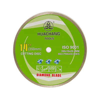 Polegada fria 350×2.2/3.2×10×25.4mm×24T Rim Diamond Blade For Angle Grinder contínuo da imprensa 14