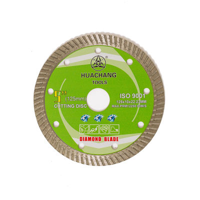 Turbocompressor Diamond Blade For General Purpose da imprensa 5inch frio ‘125×1.2/2.0×10×22.23mm, cerâmico, de mármore e concreto