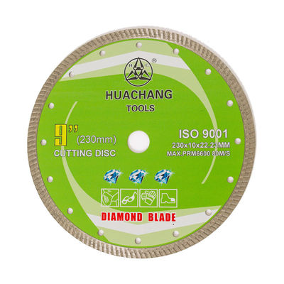 Turbocompressor Diamond Blade For General Purpose da imprensa 9inch frio ‘230×1.8/3.0×10×22.23mm, cerâmico, de mármore e concreto