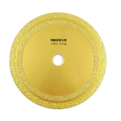 o vácuo de 150×1.6/2.4×8×22.23mm soldou a emergência de aço inoxidável do fogo do metal do mármore do ferro fundido de Diamond Saw Blade For Cutting