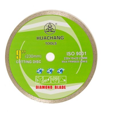 imprensa 9inch fria de alta qualidade 230×1.8/2.6×10×22.23mm Rim Diamond Blade For General Purpose contínuo, cerâmico, de mármore