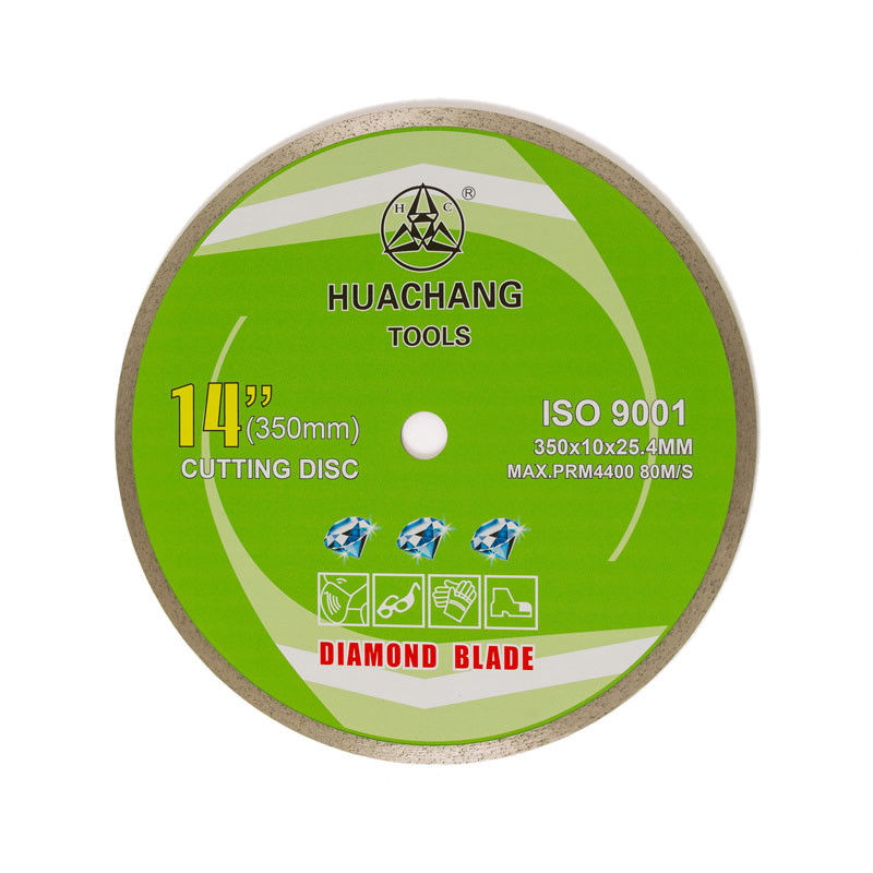 Polegada fria 350×2.2/3.2×10×25.4mm×24T Rim Diamond Blade For Angle Grinder contínuo da imprensa 14