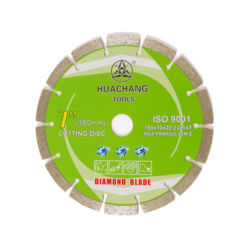 A imprensa fria 7inch 180×1.6/2.2×10×22.23×14T segmentou Diamond Blade For General Purpose, a pedra e o concreto