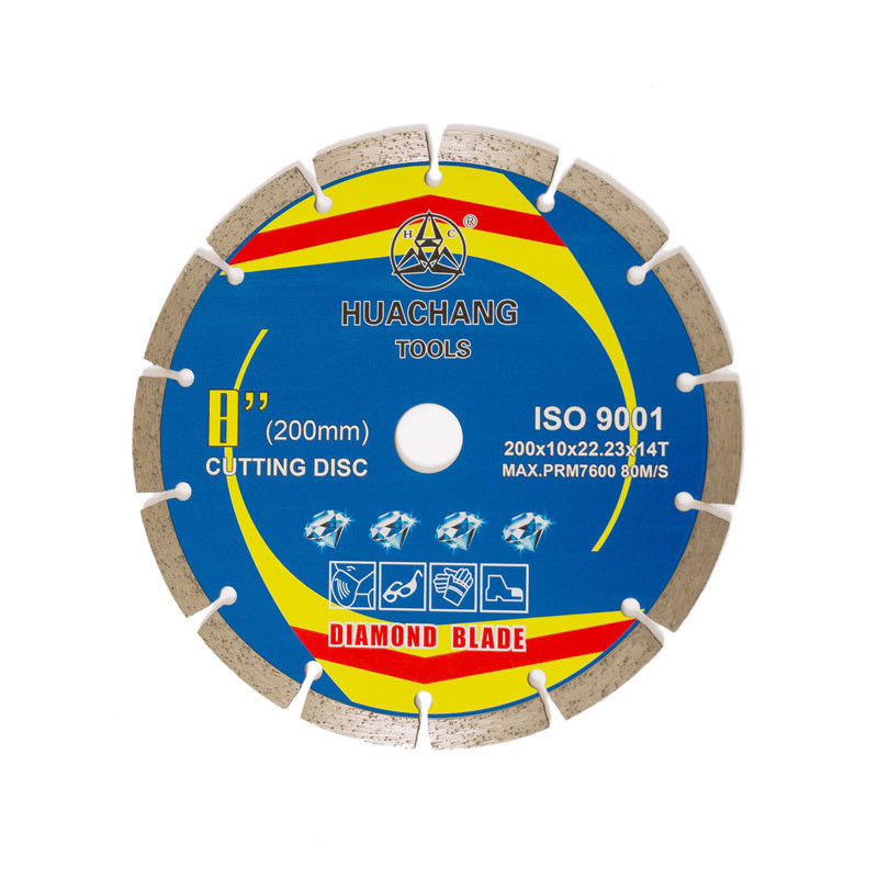Corpo de aço quente da imprensa 200×1.6/2.2×10×22.23×14T Diamond Saw Blade Diamond Segment &amp;65Mn	Para cerâmico, telha, granito, mármore