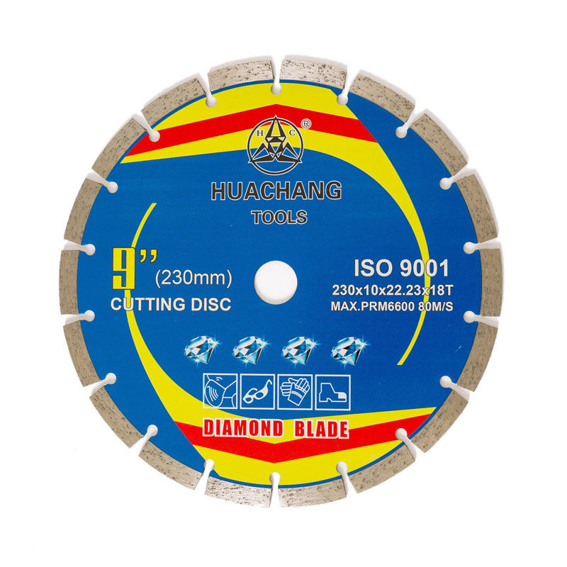 Roda de corte concreta quente de alta qualidade da imprensa 230×10×22.23×18T para o moedor Diamond Tile Cutting Blade