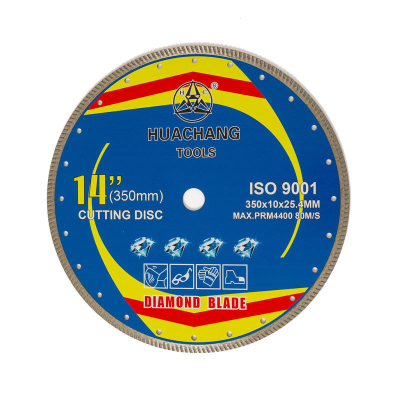 Corpo de aço de alta qualidade quente de Diamond Blade 65Mn da porcelana da imprensa 14inch ‘350×2.2/3.2×10×25.4mm com vida de corte longa