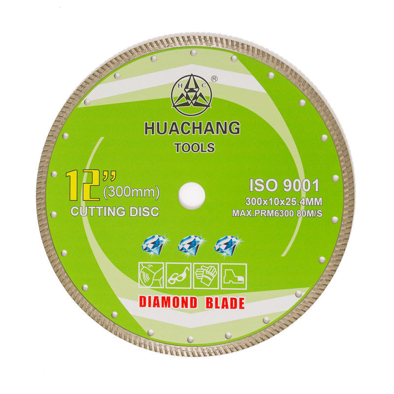 Turbocompressor frio Diamond Blade For General Purpose da imprensa 12inch 300×2.0/3.0×10×25.4mm, cerâmico, de mármore e concreto