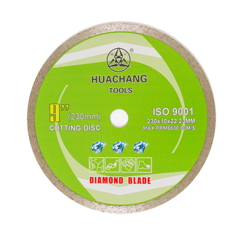 imprensa 9inch fria de alta qualidade 230×1.8/2.6×10×22.23mm Rim Diamond Blade For General Purpose contínuo, cerâmico, de mármore