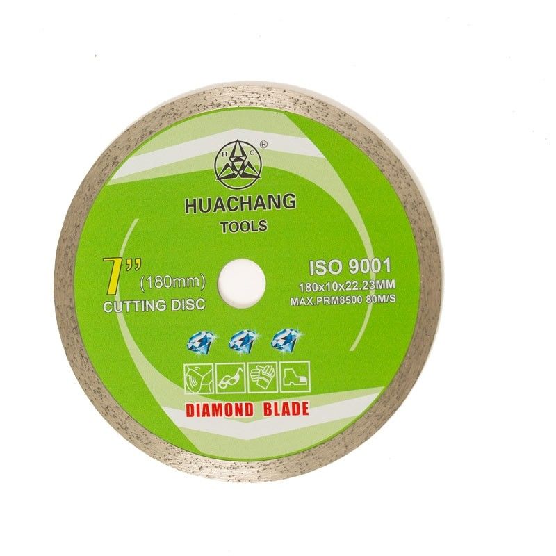 imprensa 7inch fria de alta qualidade 180×1.6/2.2×10×22.23mm Rim Diamond Blade For Ceramic contínuo, mármore
